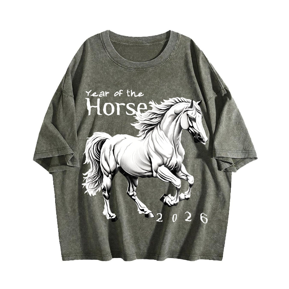 Galloping Horse Year Of The Vintage Washed T-Shirt product image 4