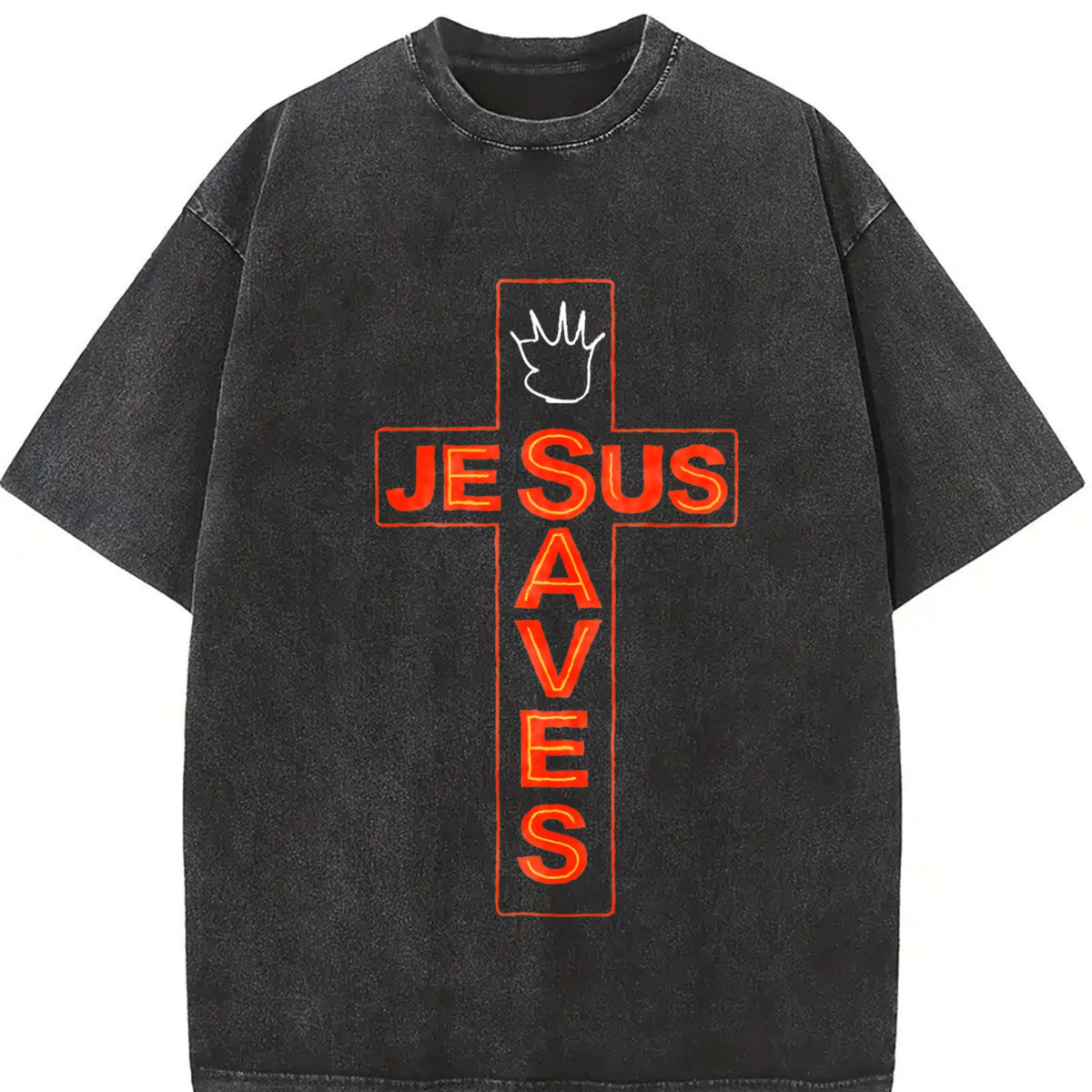 Jesus Saves Vintage Washed T-Shirt product image 2