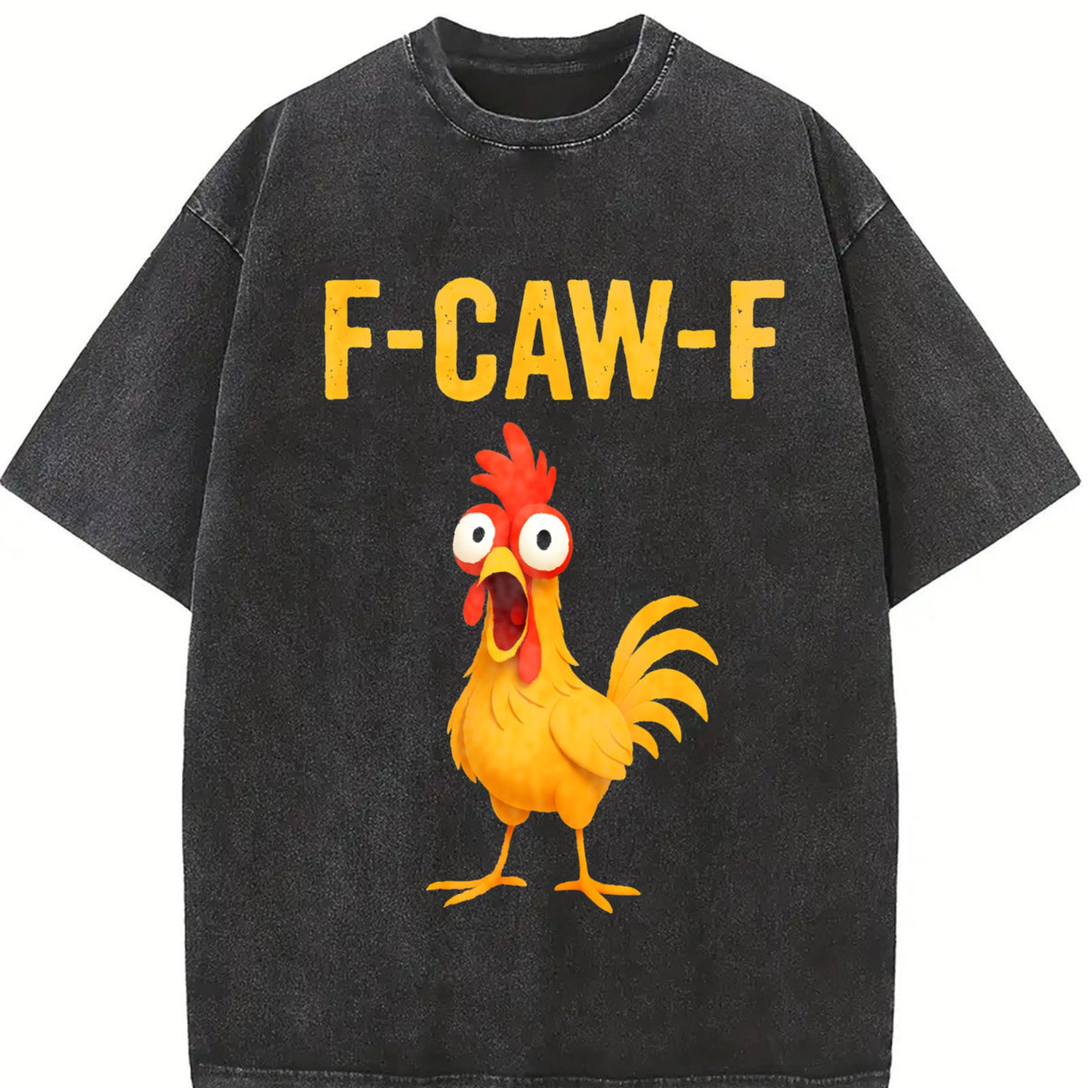 F-caw-f Chicken Funny Vintage Washed T-Shirt product image 2