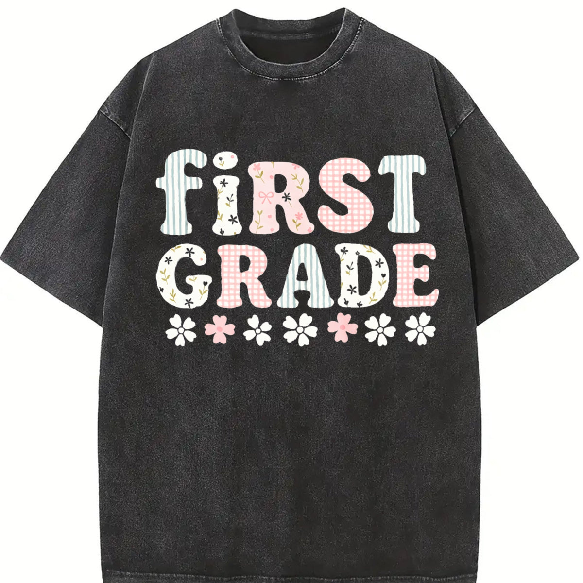 First Grade Teacher Vintage Washed T-Shirt product image 2