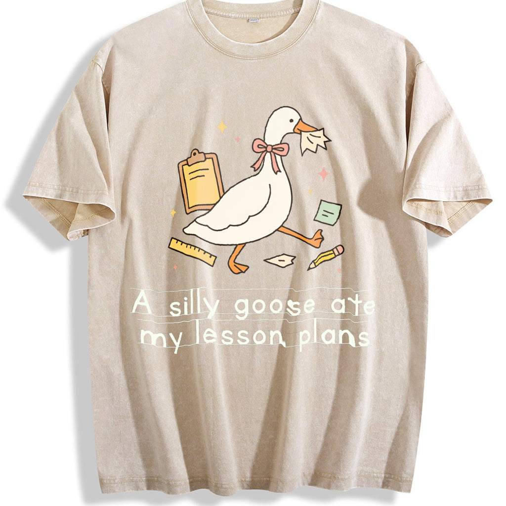 Silly Goose Ate My Lesson Plans Teacher Funny Vintage product image 1