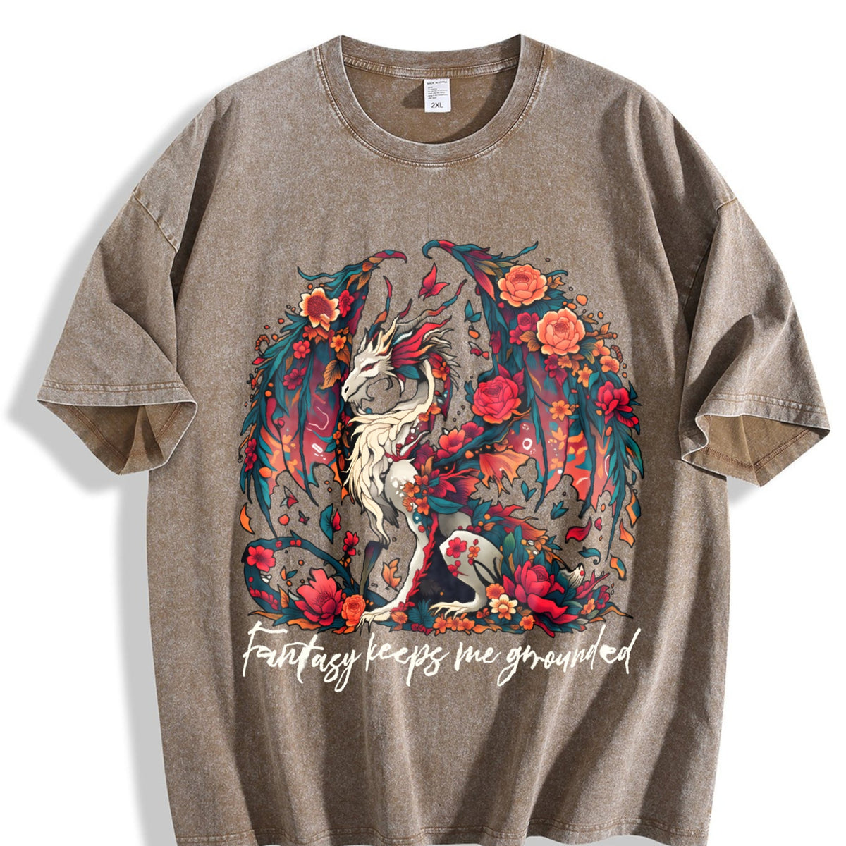 Dragon In A Bouquet Of Flowers Fantasy Keeps Me Vintage product image 3