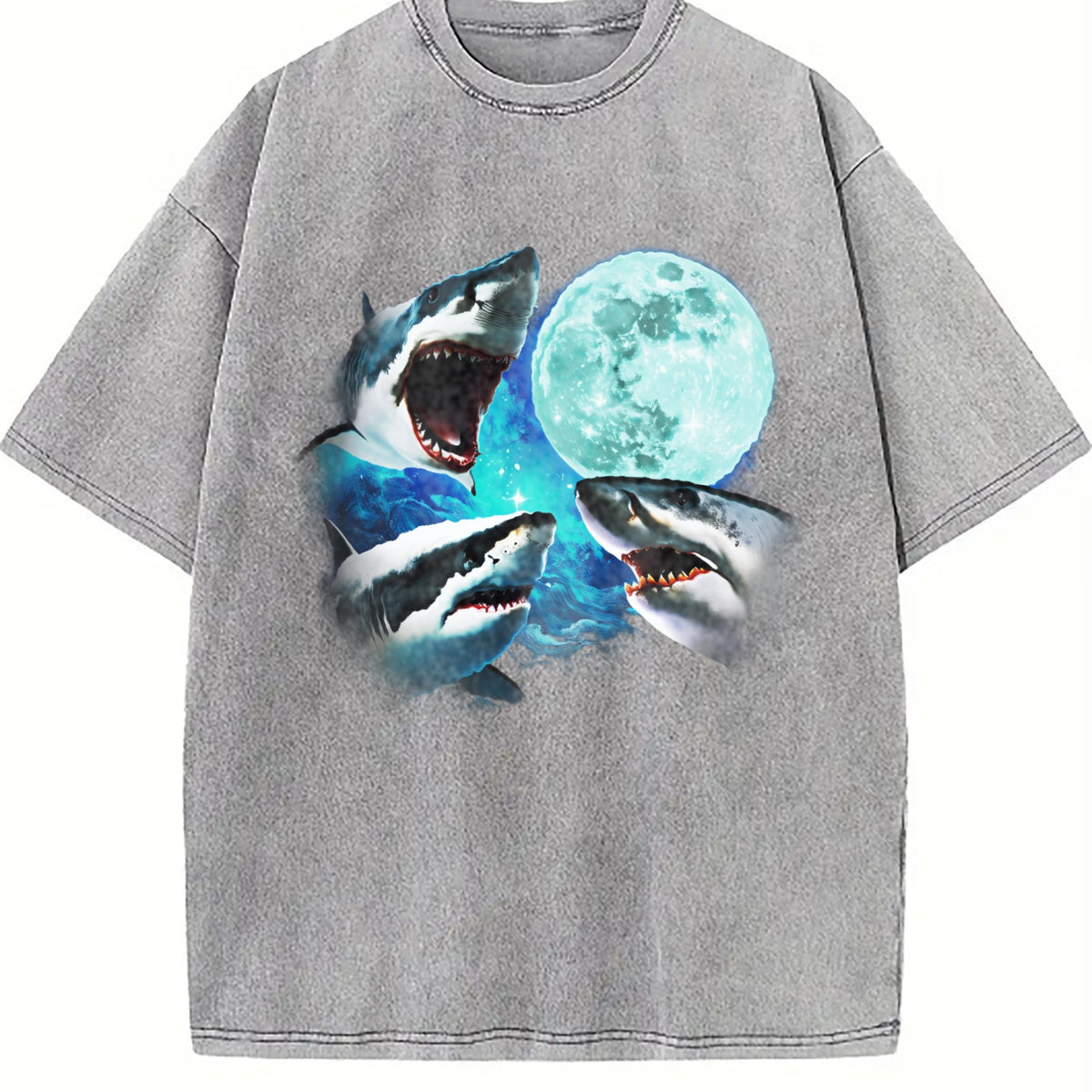 Three Sharks Vintage Washed T-Shirt product image 5