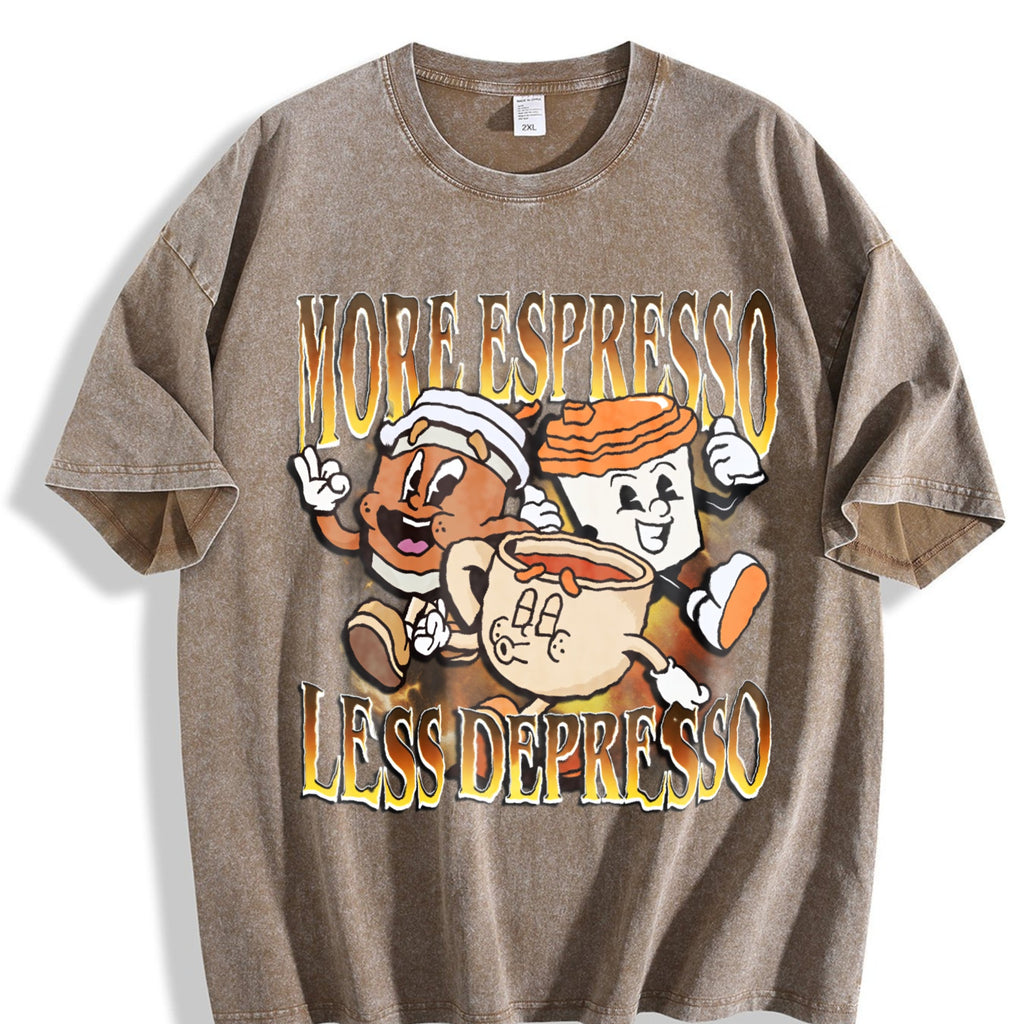 More Espresso Less Depresso Vintage Washed T-Shirt product image 3