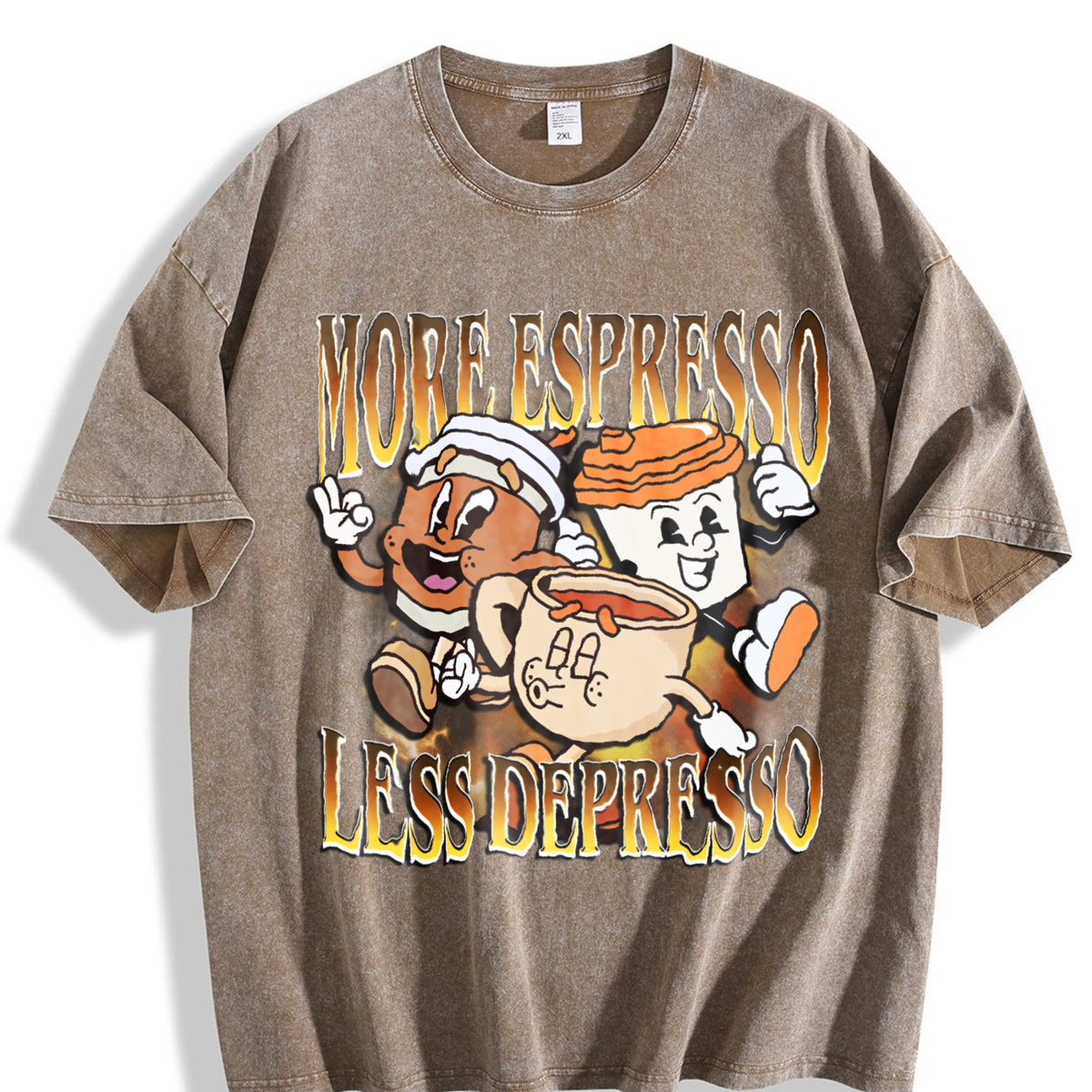 More Espresso Less Depresso Vintage Washed T-Shirt product image 3