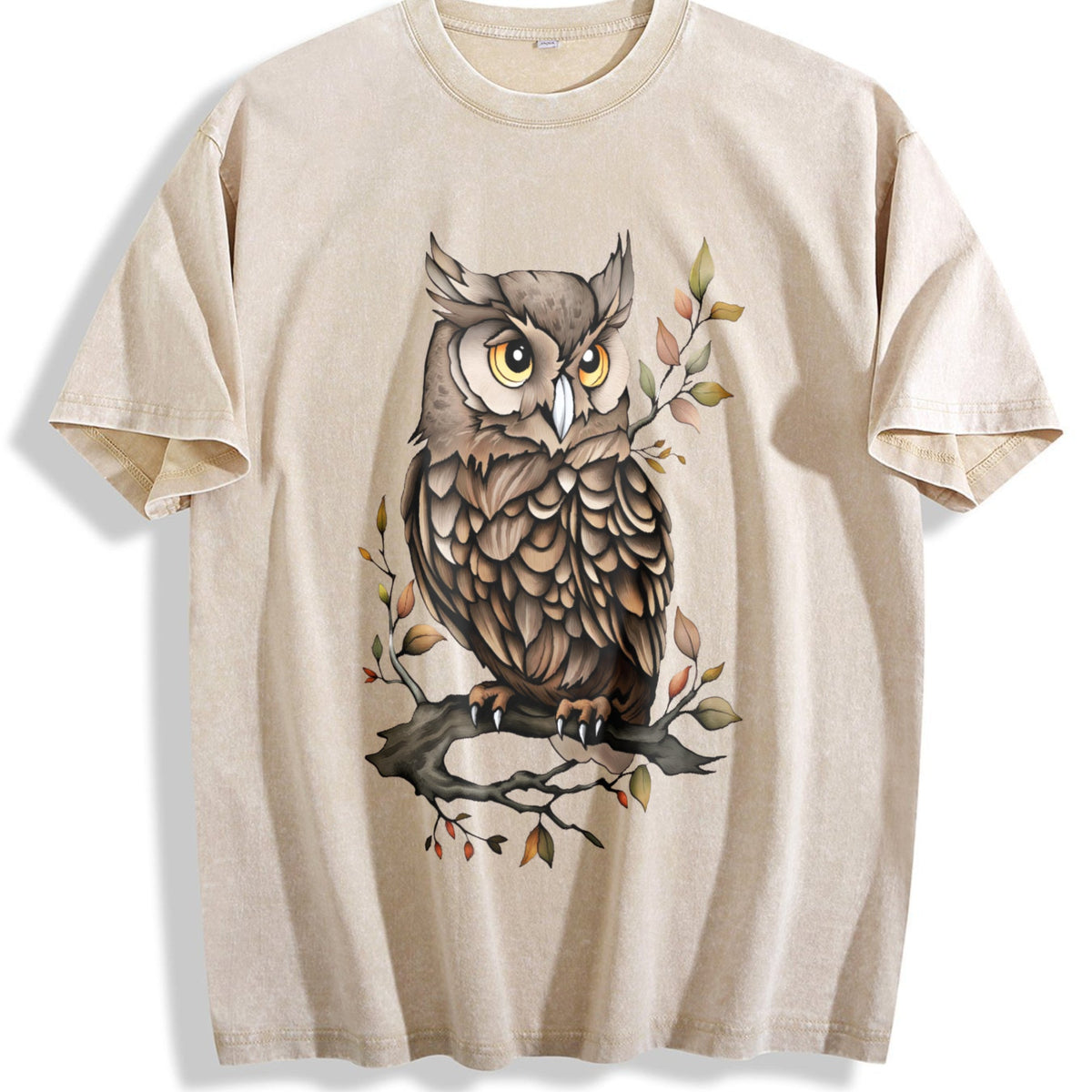 Animal Cartoon Owl Summer Vintage Washed T-Shirt product image 1