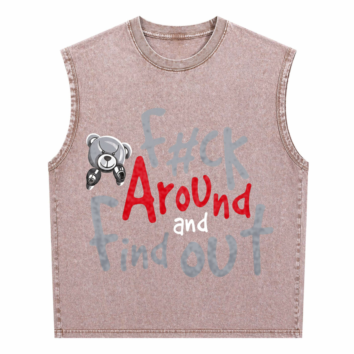 Boxer Bear - Fk Around And Find Out Men's Washed Tank Top