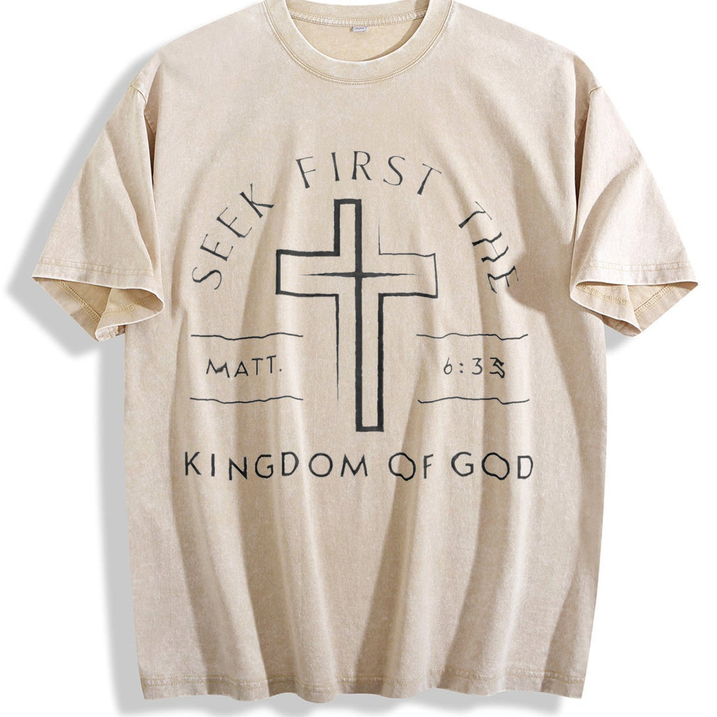 Glec First Seek The Kingdom Of God Vintage Washed T-Shirt product image 1