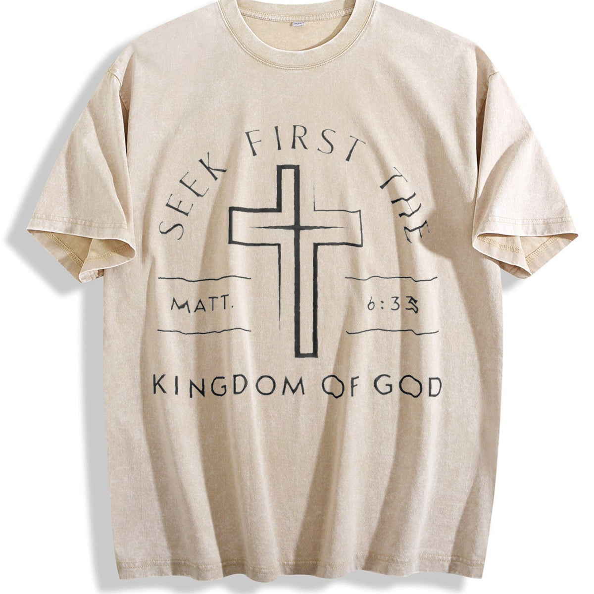 Glec First Seek The Kingdom Of God Vintage Washed T-Shirt product image 1