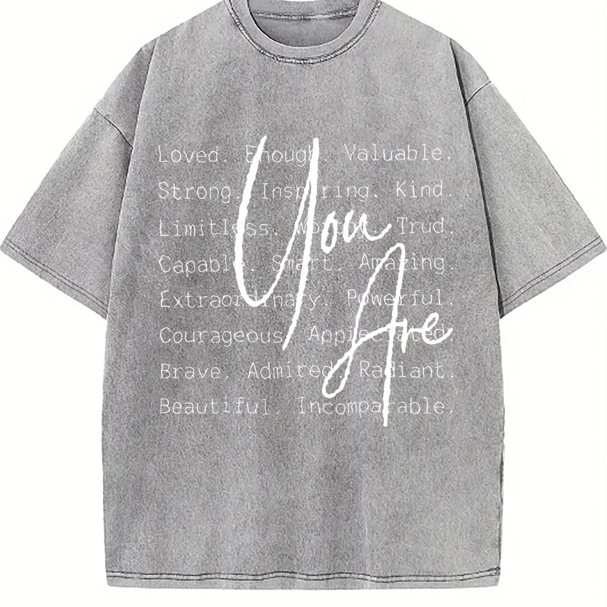 Inspirational Quote 'you Are Loved & Valued' Vintage Washed product image 5