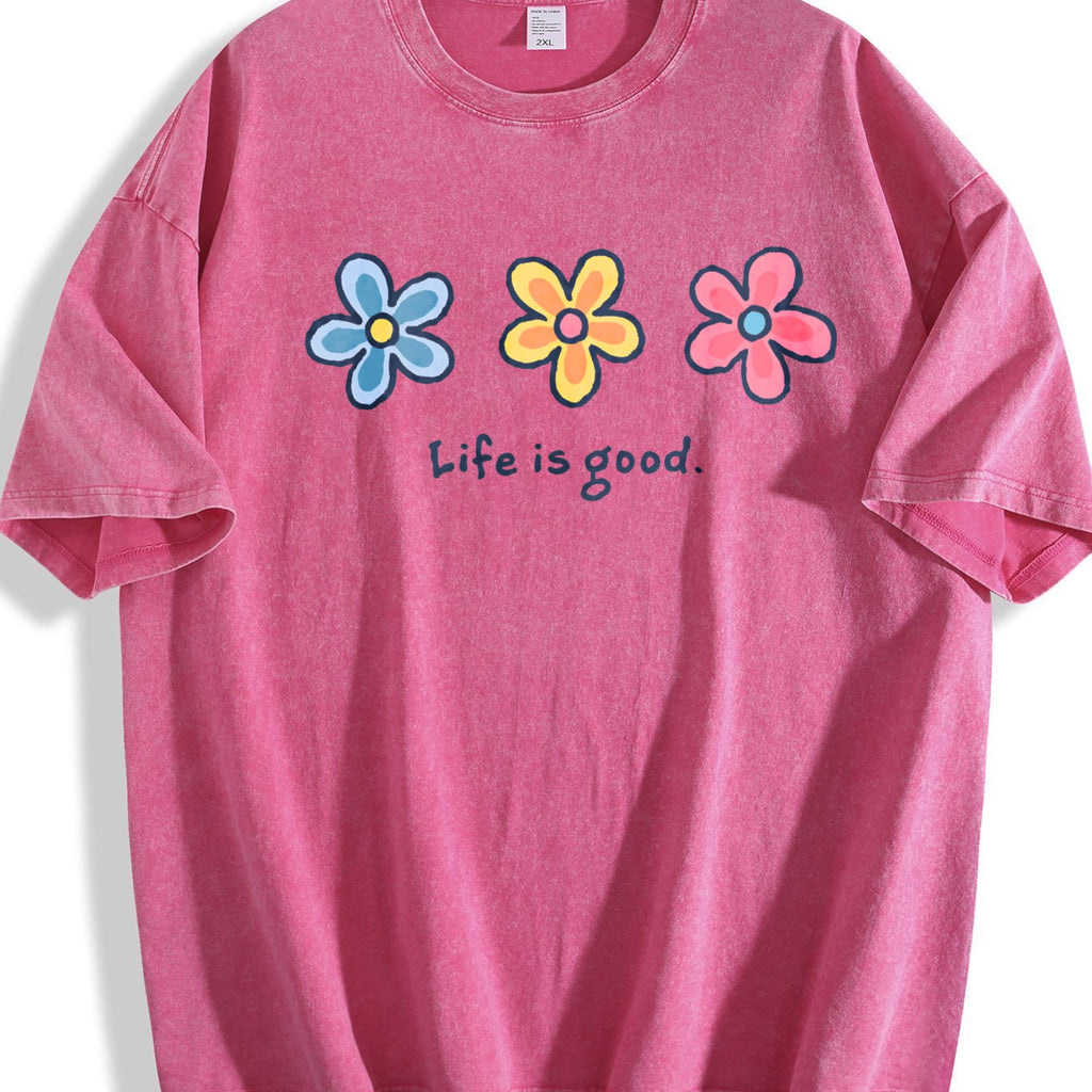 Daisy For Baggy Hip Hop Mother's Day Vintage Washed T-Shirt product image 7