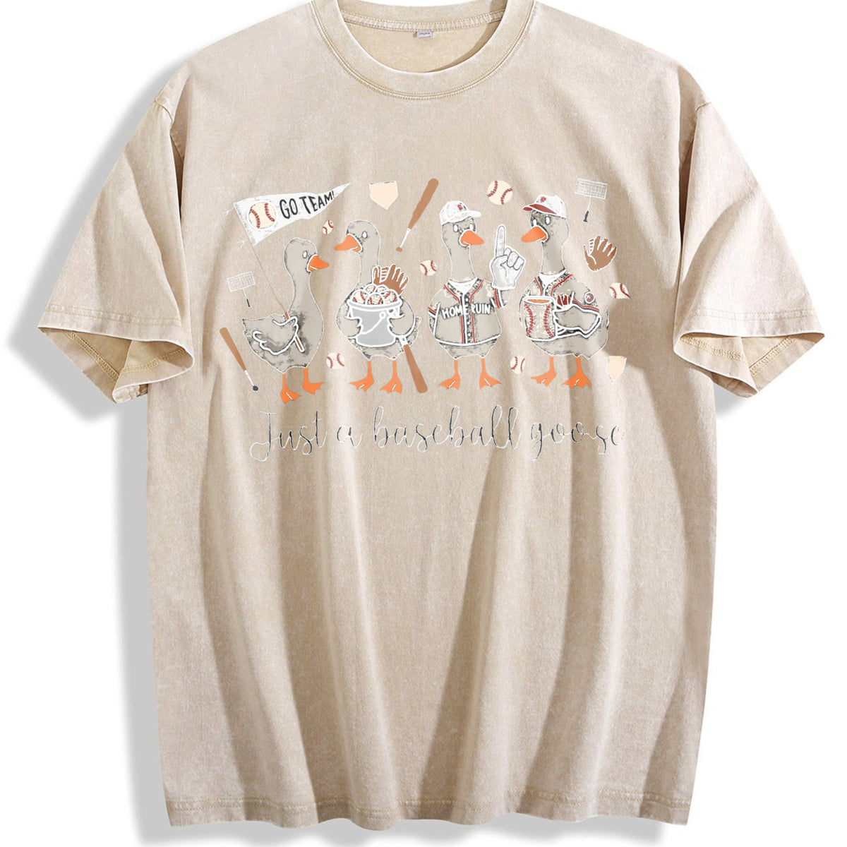 Just A Baseball Goose Vintage Washed T-Shirt product image 1
