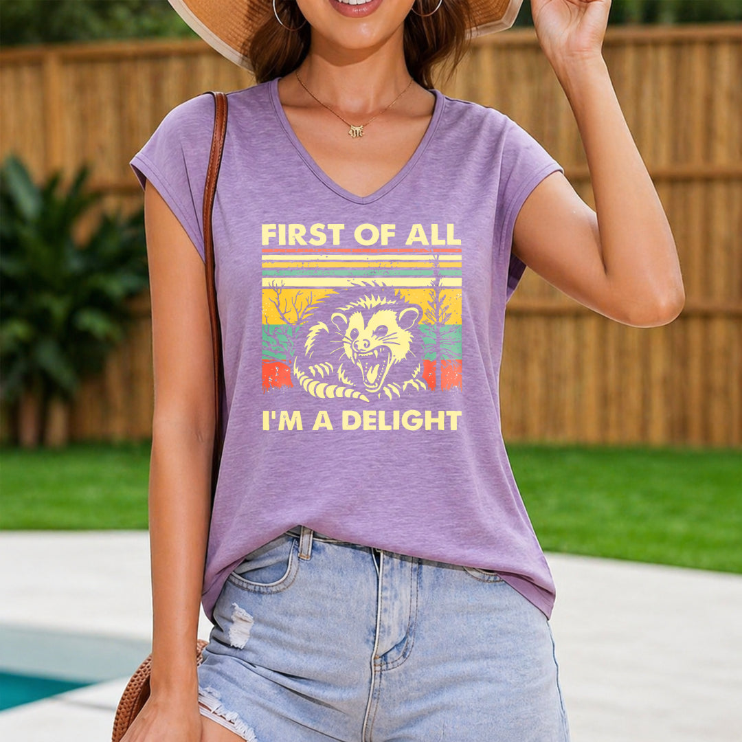First of All I'm a Delight Women's V-Neck Tank Top