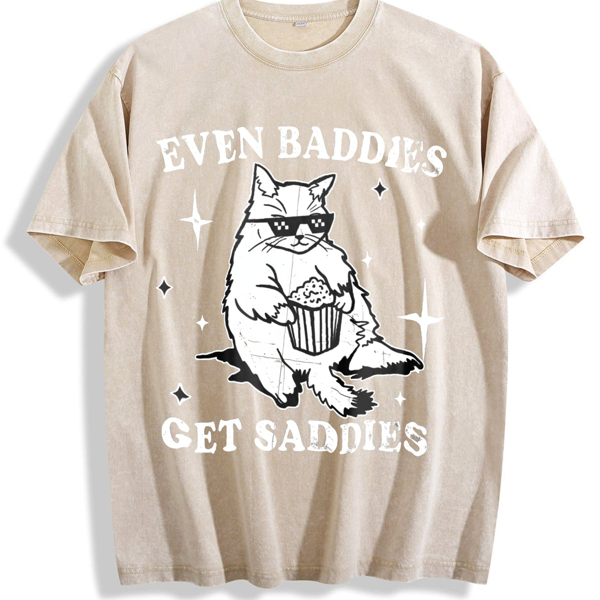 Even Baddies Get Saddies Vintage Washed T-Shirt product image 1