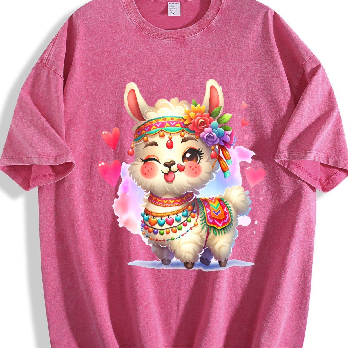 Llama Hair Accent Vintage Washed T-Shirt product image 7