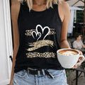 Wild Orientation Features A Cartoon Heart And Leopard Women's Tank Top
