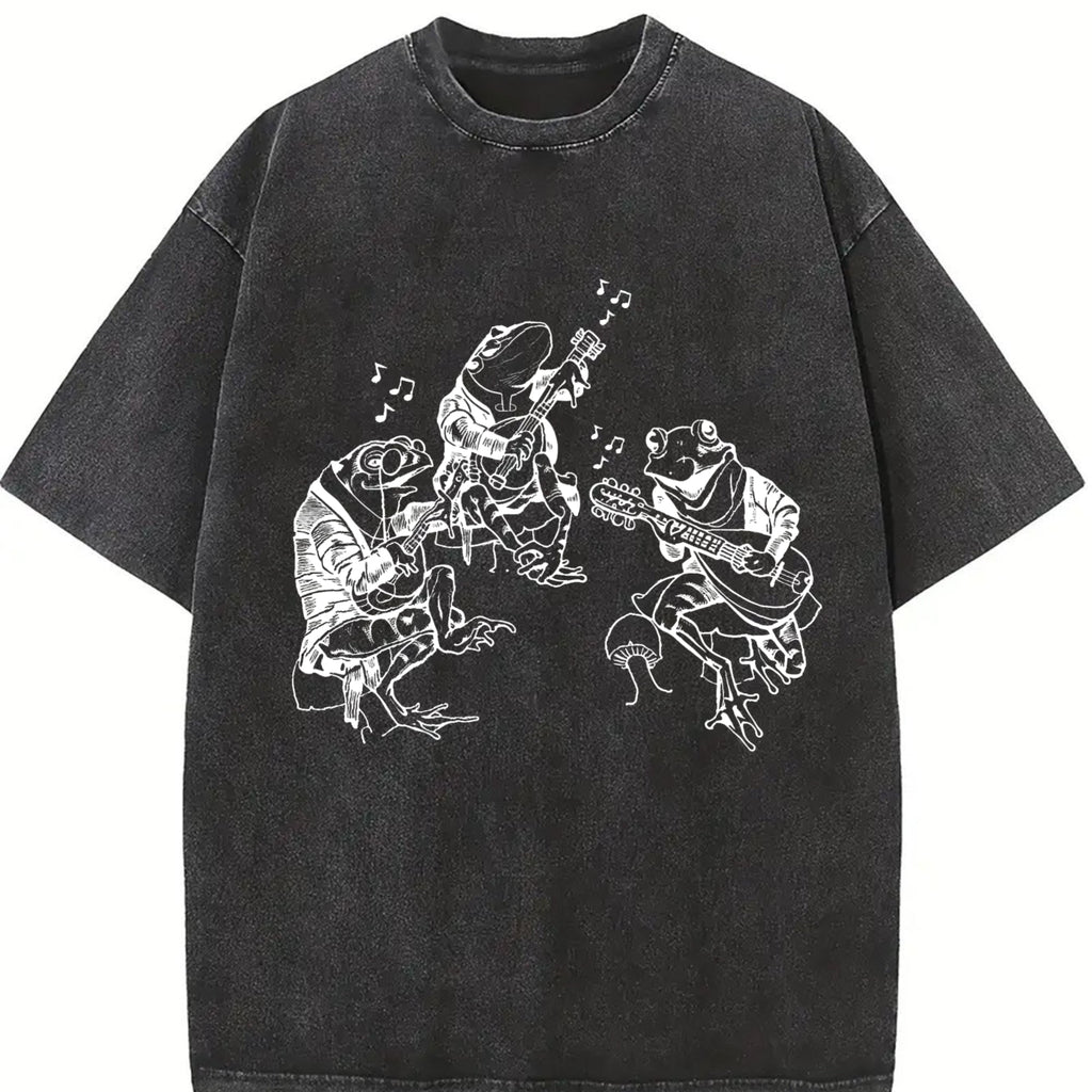 Frog Musicians 90s Vintage Washed T-Shirt product image 2