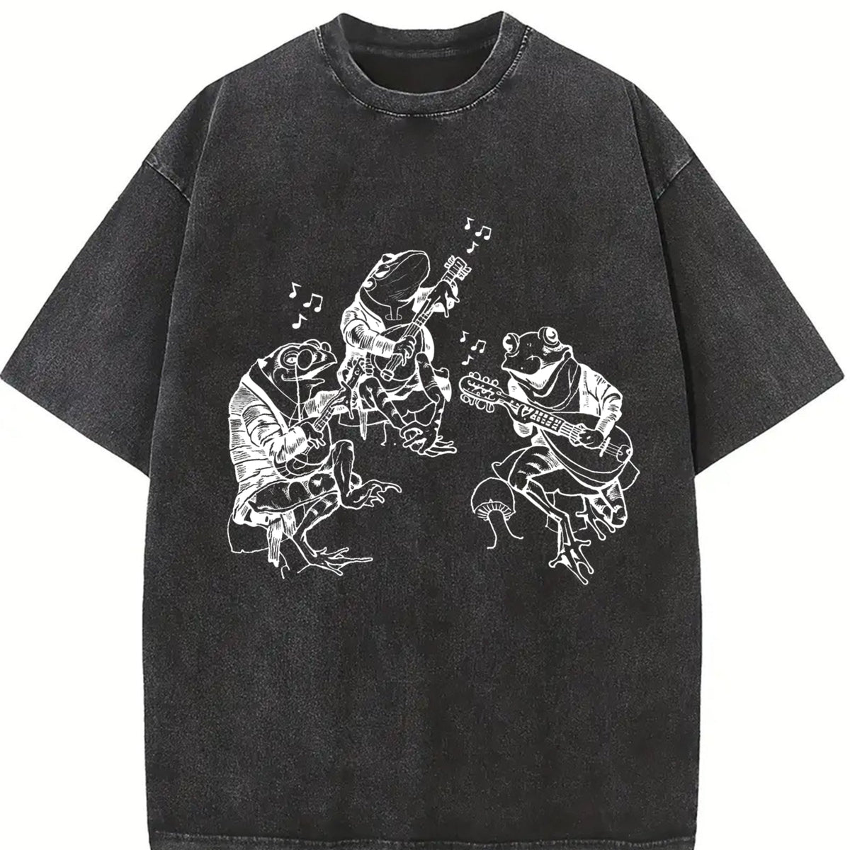 Frog Musicians 90s Vintage Washed T-Shirt product image 2