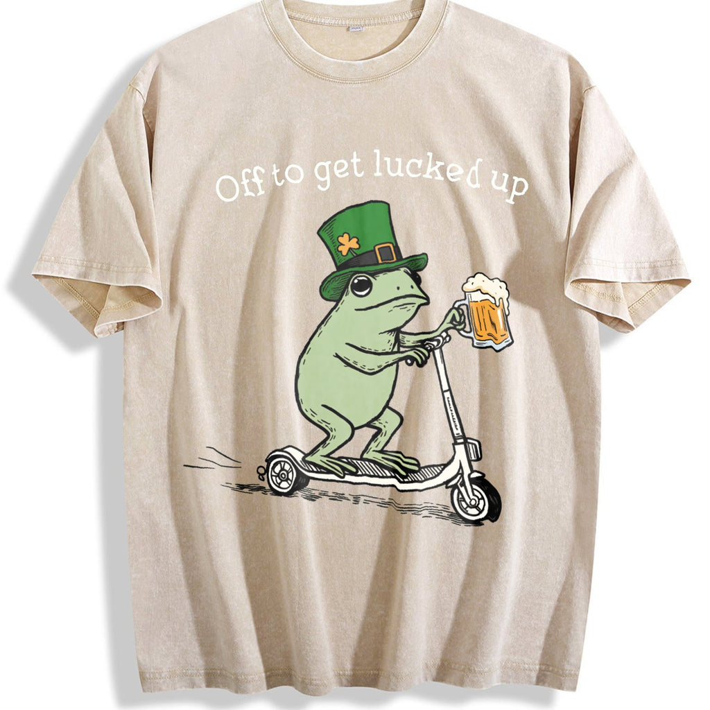 St Patricks Day Funny Frog Off To Get Lucked Up Lucky product image 1