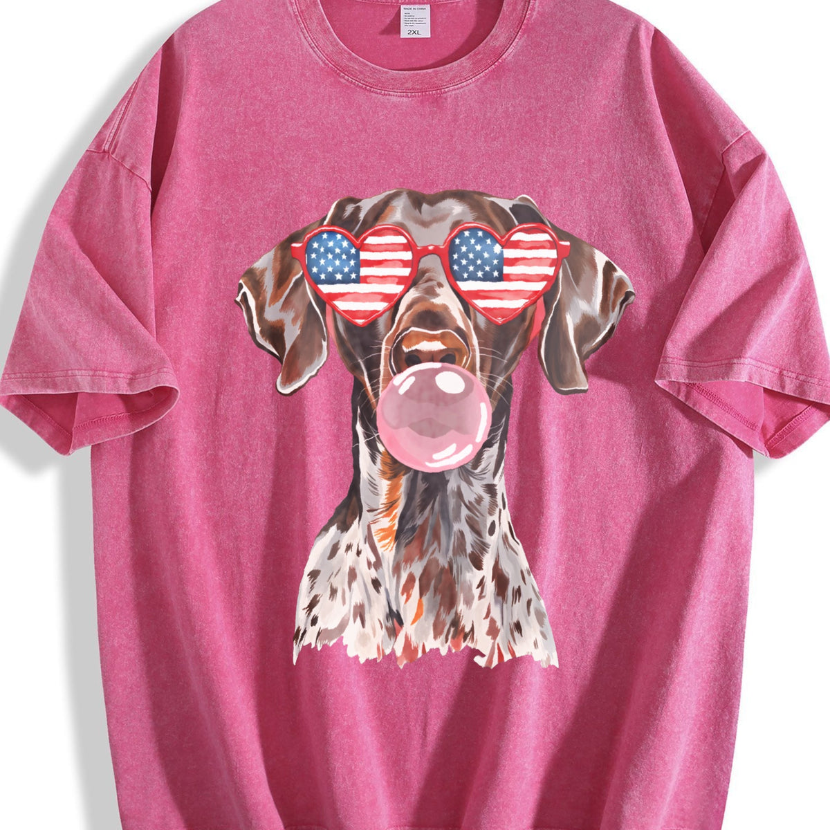 Patriotic Pointer 4th Of July Vintage Washed T-Shirt product image 5