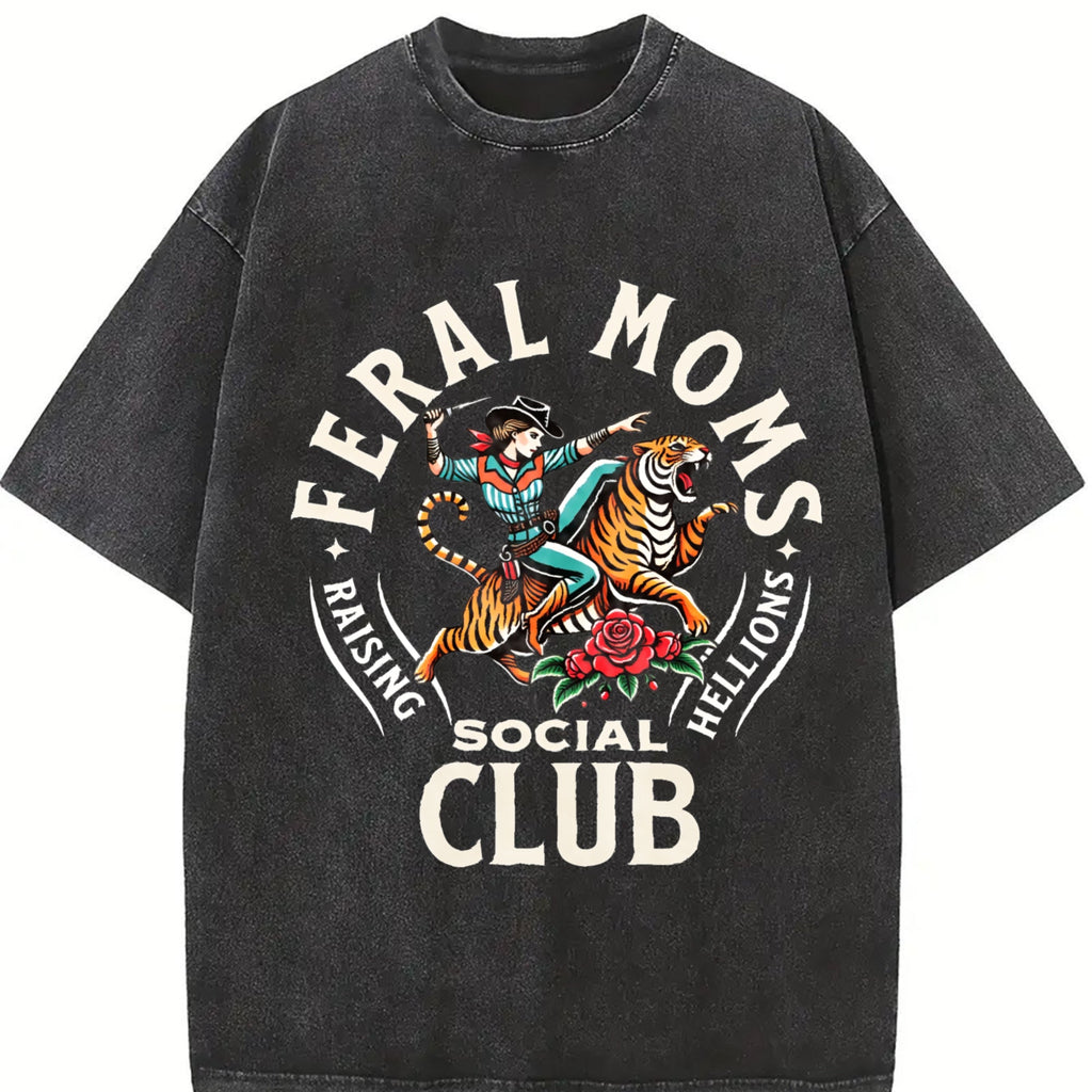 Wild Mom Social Club - 100 Vintage Washed T-Shirt product image 2