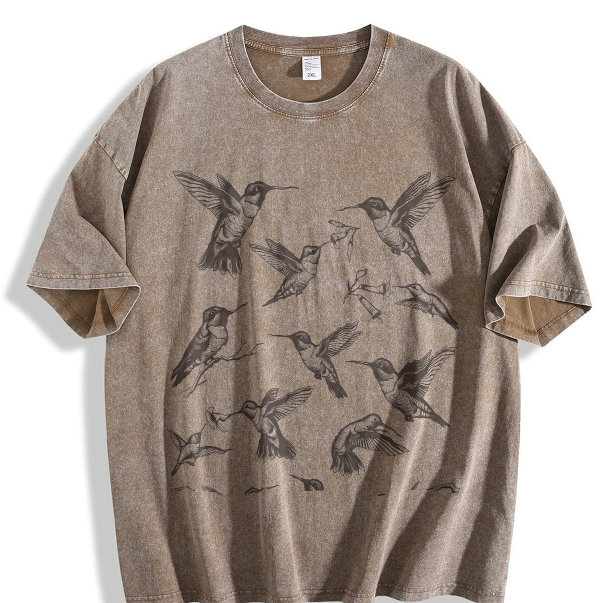 Hummingbird 90s Tattoo Vintage Washed T-Shirt product image 3