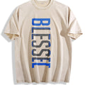 Blessed Blue Lettering Vintage Washed T-Shirt product image 1