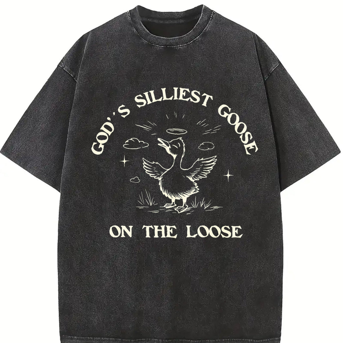 Gods Silliest Goose On The 90s Vintage Washed T-Shirt product image 2