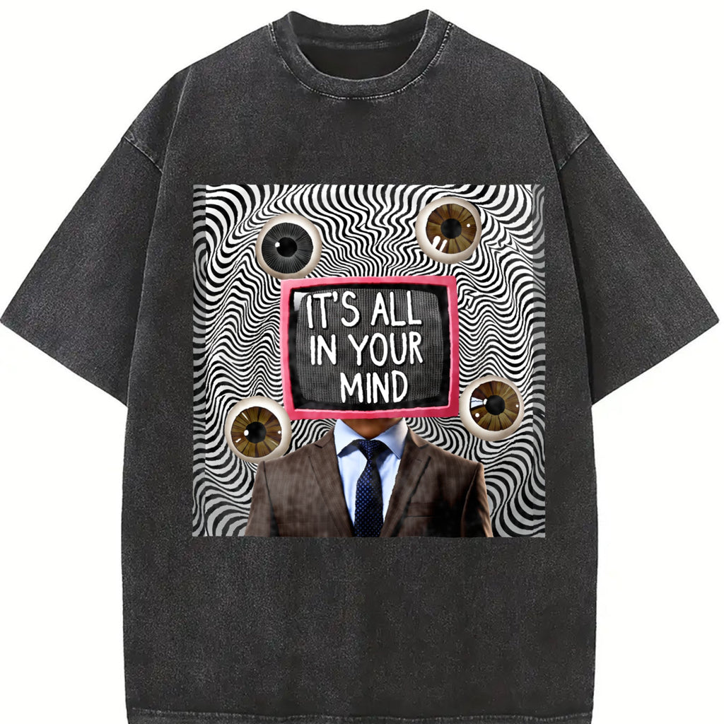 It's All in Your Mind Surreal TV Vintage Washed T-Shirt product image 2