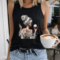 Tattooed Woman with Wine Women's Tank Top