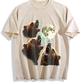 Bear Howling To Moon 90s Vintage Washed T-Shirt product image 1