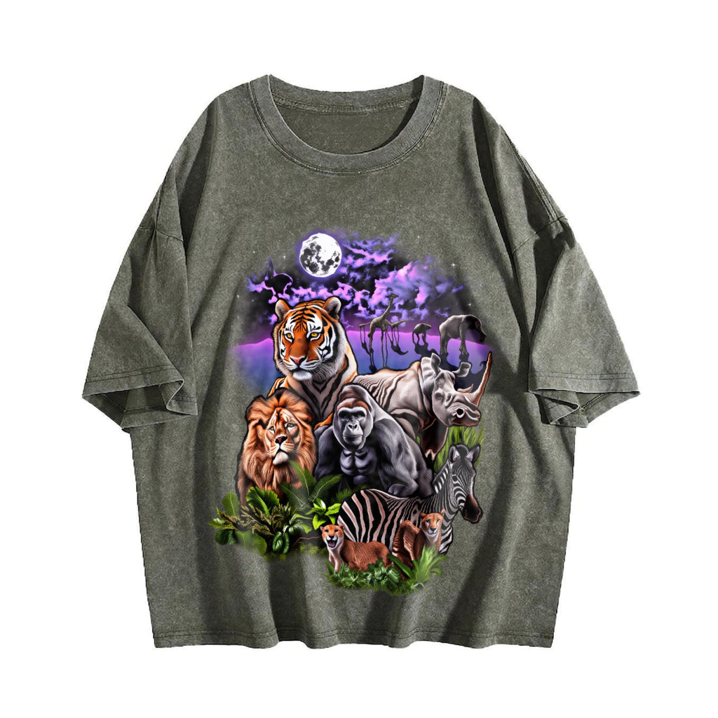 Rainforest Animals 90s Vintage Washed T-Shirt product image 4