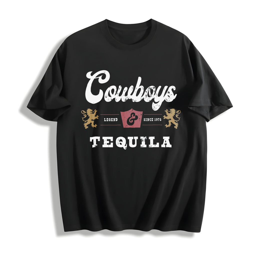 Cowboys And Tequila Cotton T-Shirt product image 1