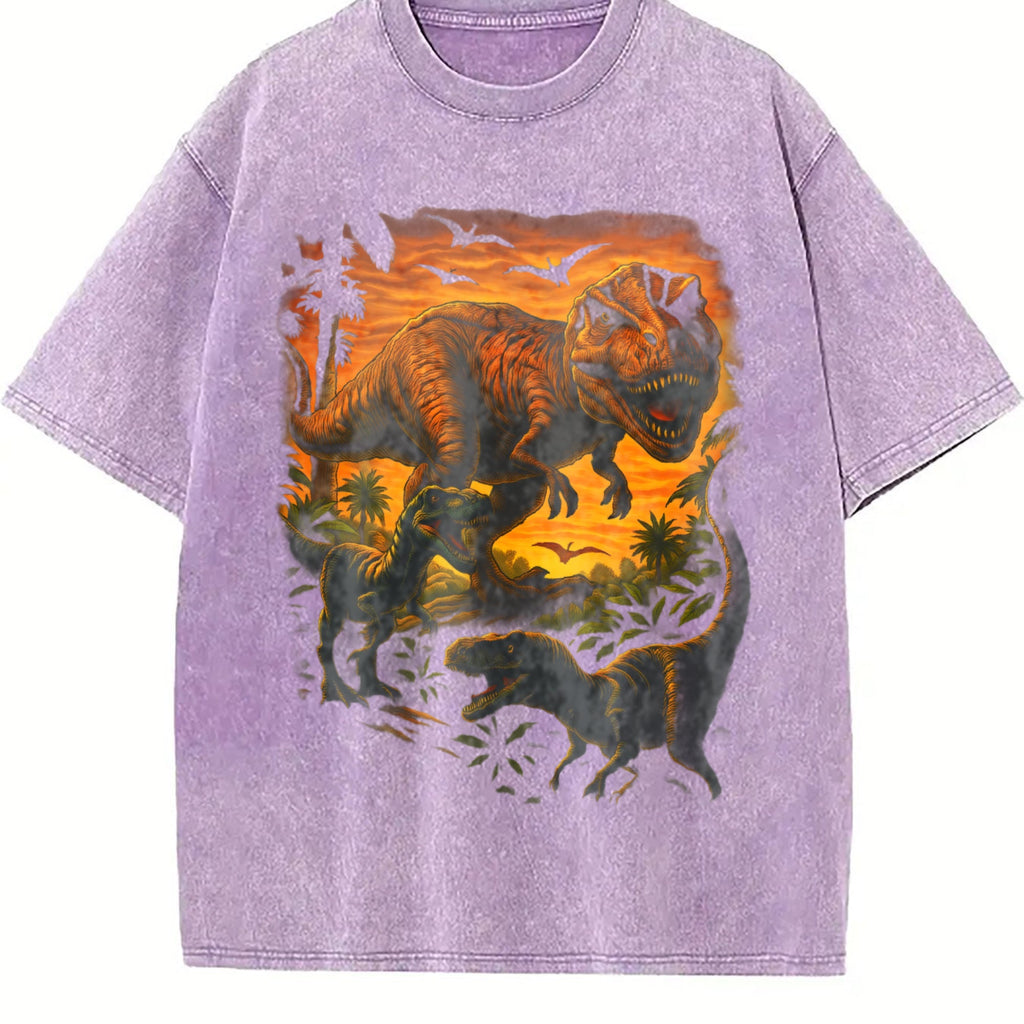T-rex Dinosaur Vintage Washed T-Shirt product image 6