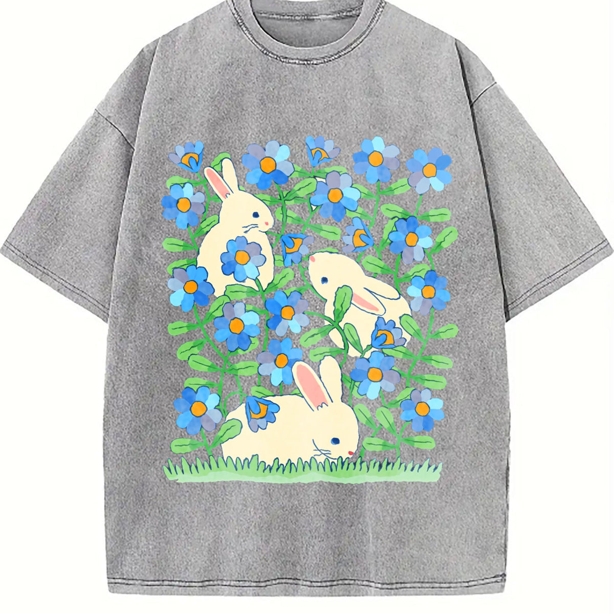 Rabbit Garden Adventure Group Vintage Washed T-Shirt product image 4