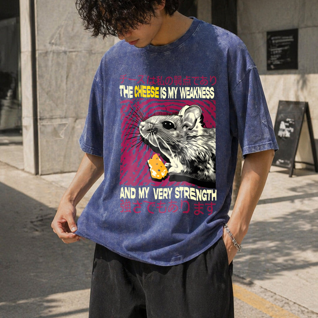 Cheese Is My Strength Vintage Washed T-Shirt product image 8