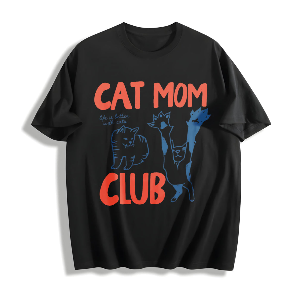 Cat Mom Club Cotton T-Shirt product image 1