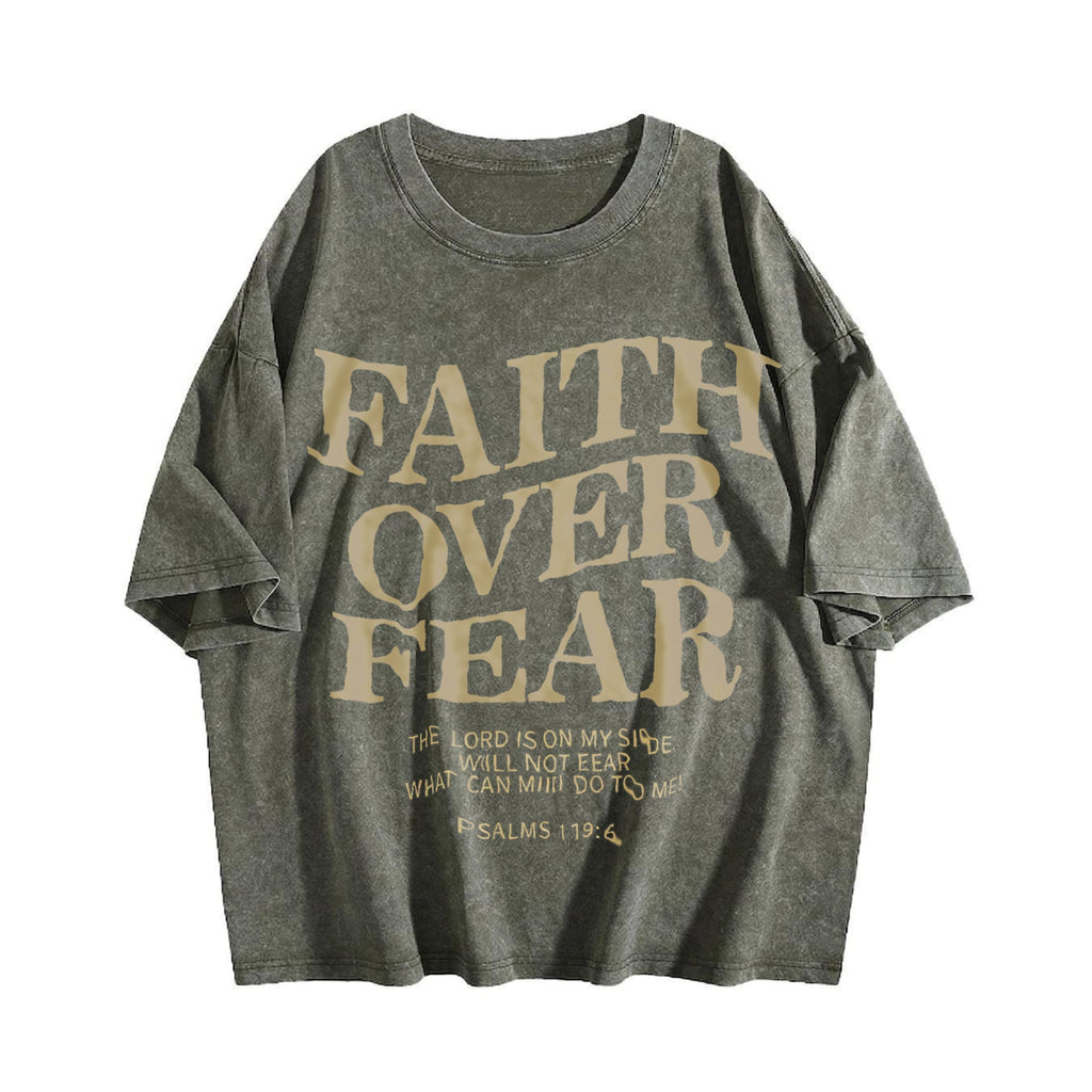 Faith Over Fear 230 Brand Vintage Washed T-Shirt product image 4
