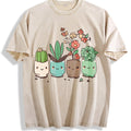 Cute Cartoon Potted Plant Vintage Washed T-Shirt product image 1