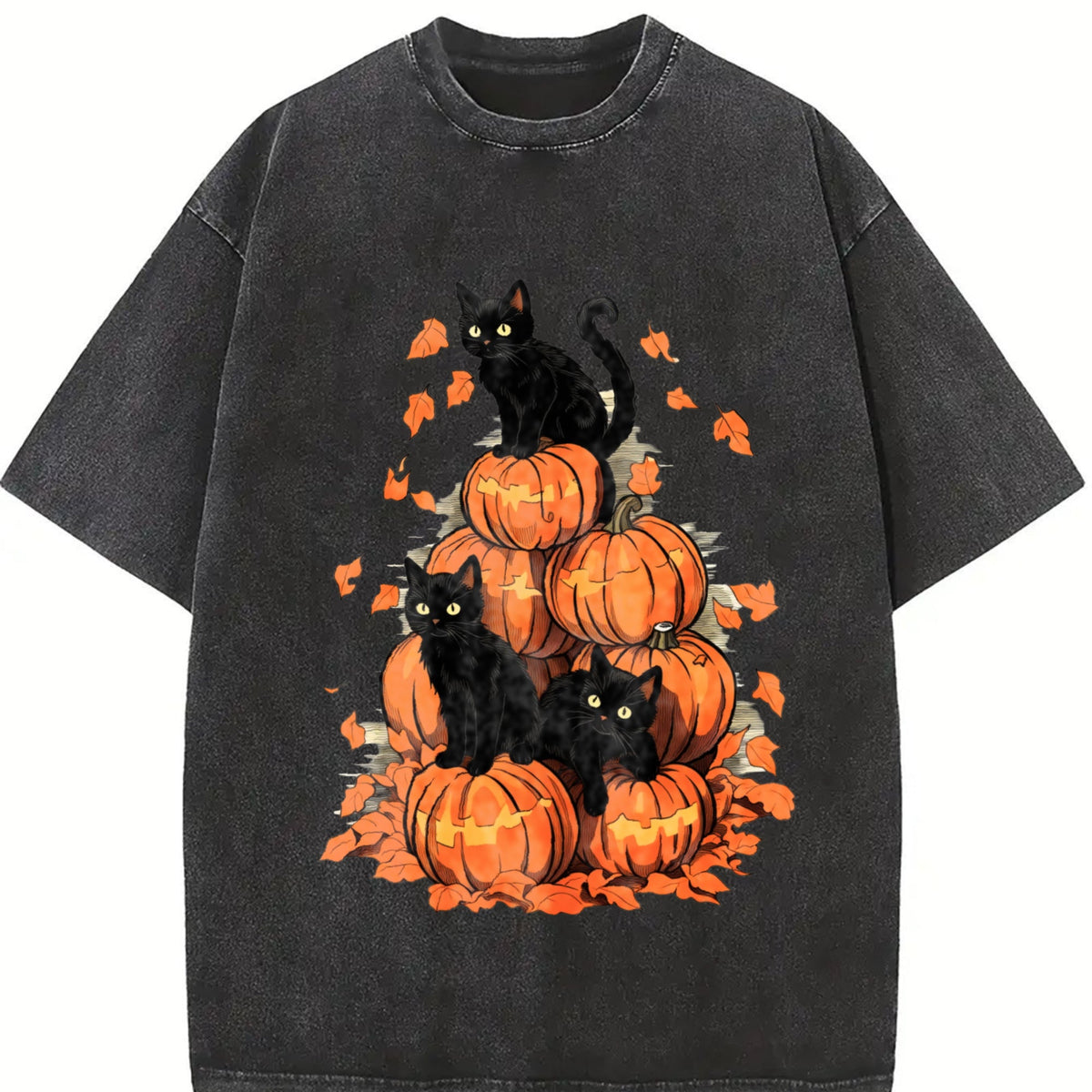 Halloween Holiday Costume Pumpkin Tower With Cat Vintage product image 2