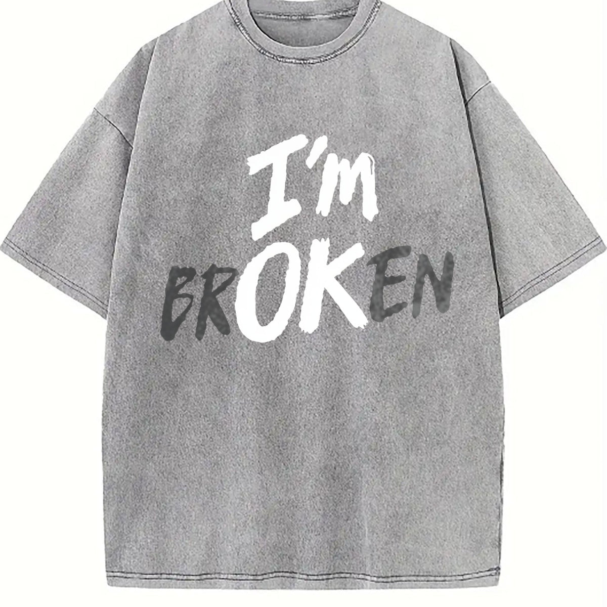 I'm Broken I'm OK Vintage Washed T-Shirt product image 4
