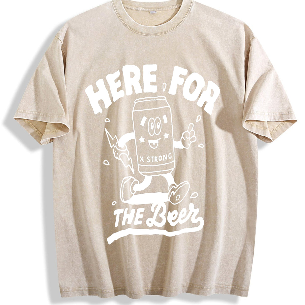 Here for the Beer Vintage Washed T-Shirt product image 1