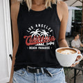 Los Angeles Letters And Palm Tree Women's Tank Top
