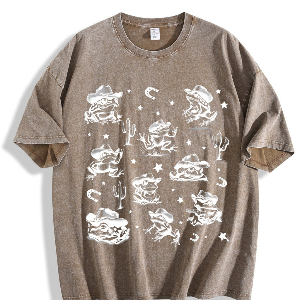 Cowboy Frogs Western Vintage Washed T-Shirt product image 3
