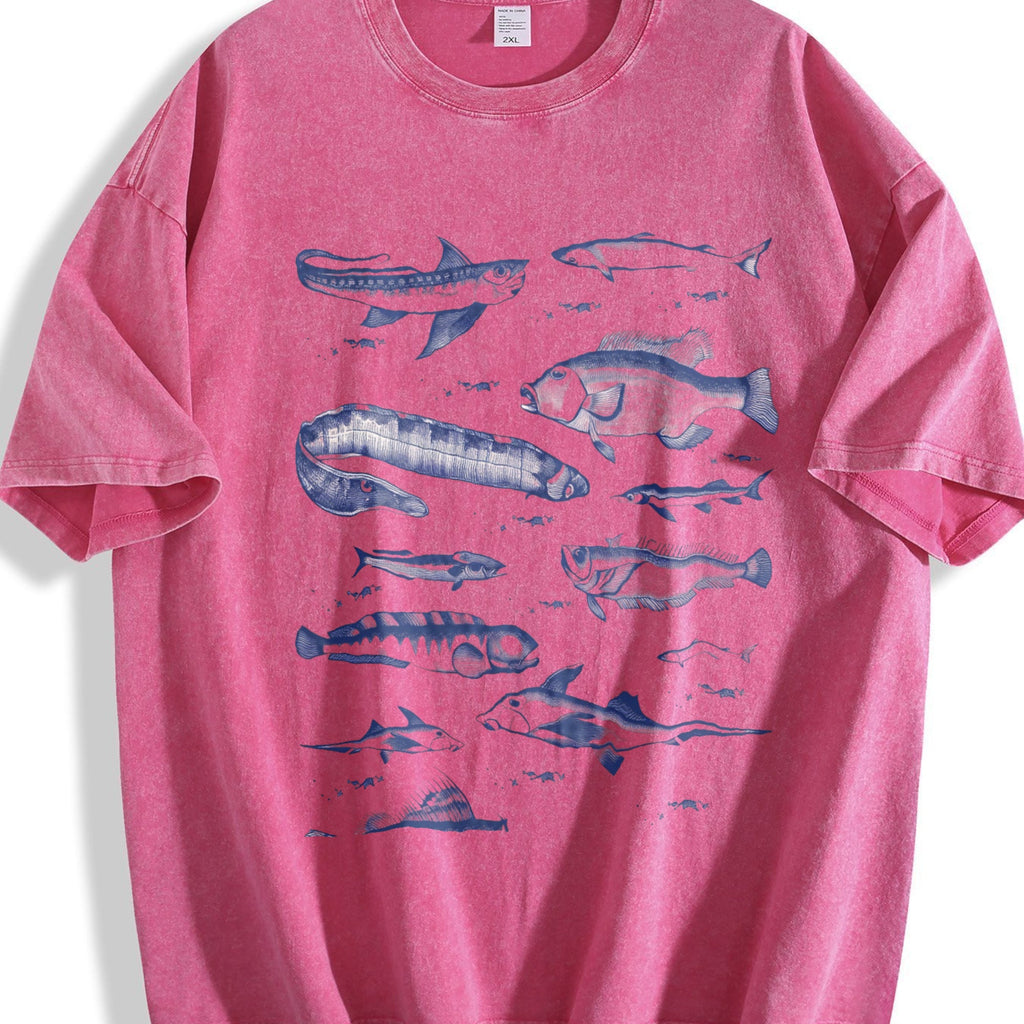 Fish Tattoo Vintage Washed T-Shirt product image 7