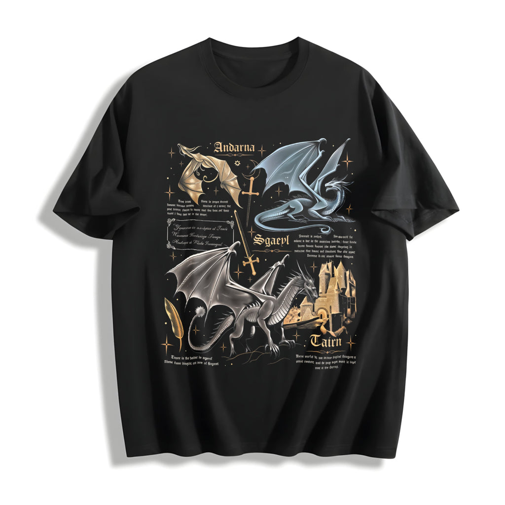 Fourth Wing Dragon Cotton T-Shirt product image 1