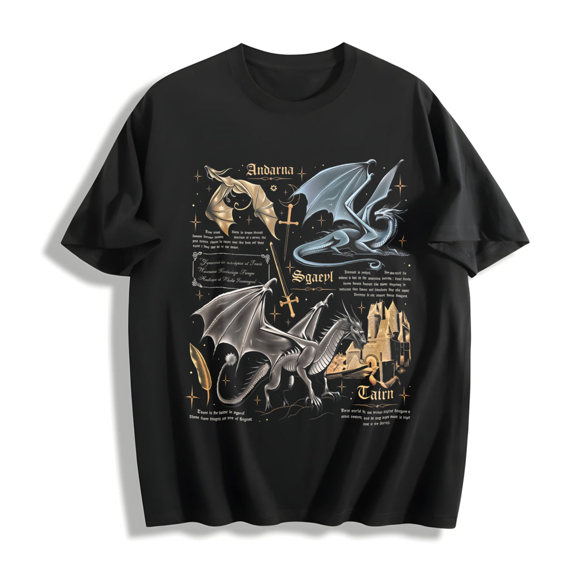 Fourth Wing Dragon Cotton T-Shirt product image 1