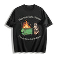 Funny Parody : Dumpster Fire Raccoon Cotton T-Shirt product image 1