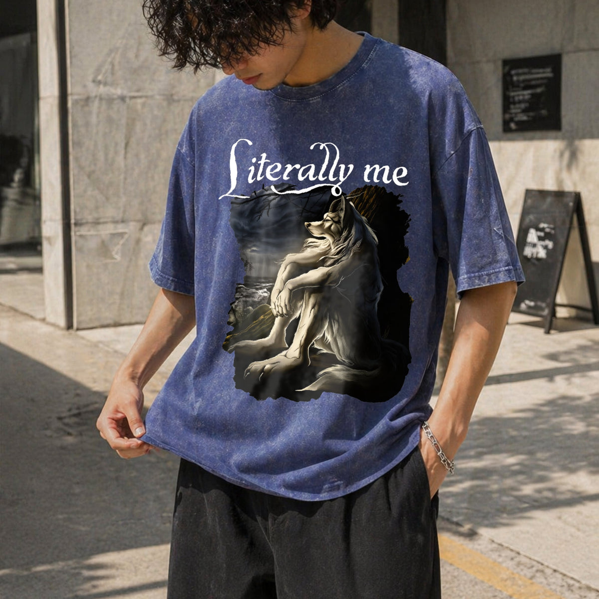 Literally Me Wolf Vintage Washed T-Shirt product image 8