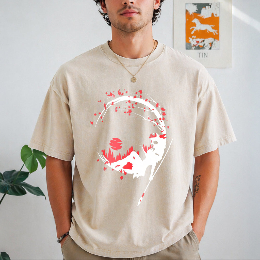 Princess Mononoke Cherry Blossom Vintage Washed T-Shirt product image 1